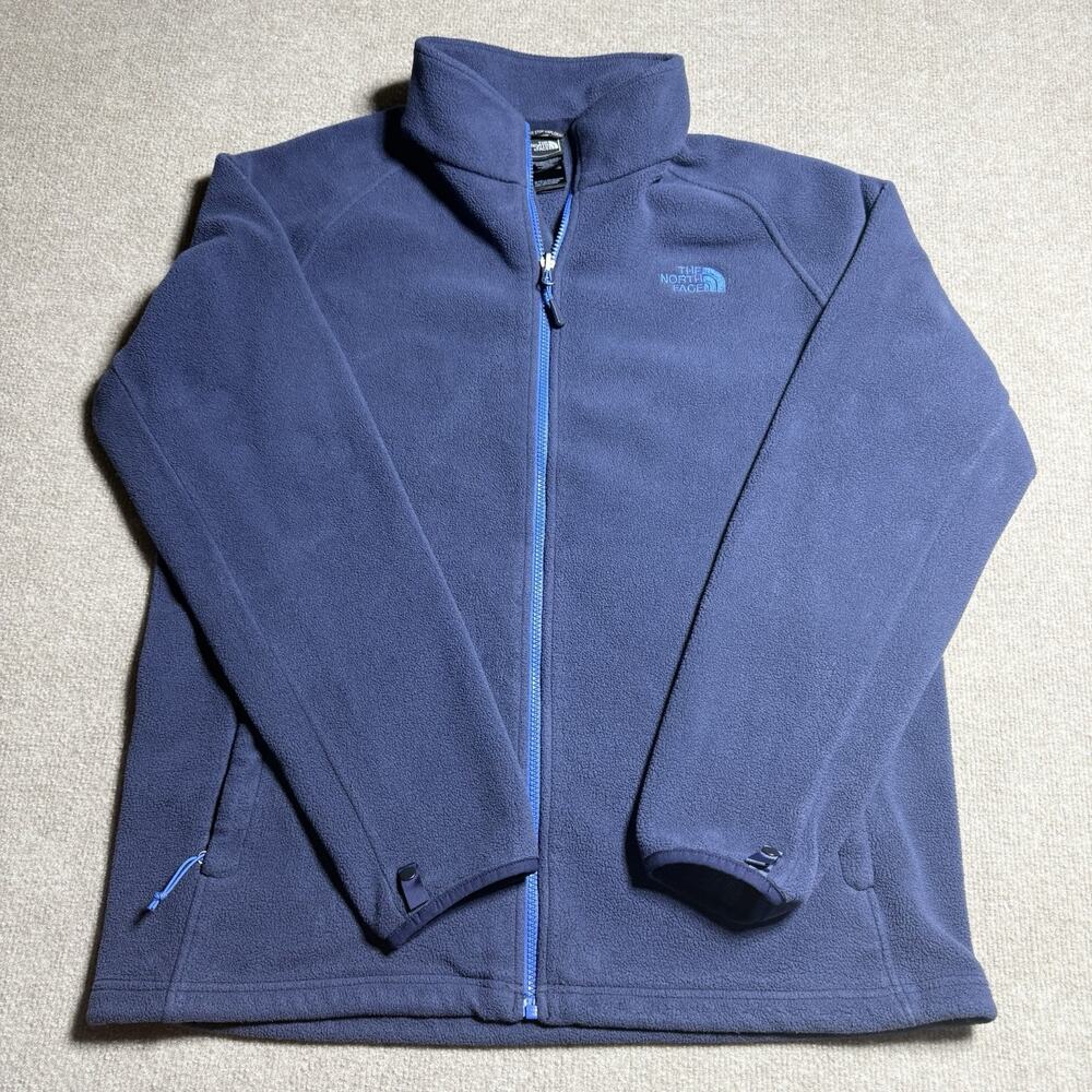 The North Face Jacket Mens XL Blue Fleece Coat Full Zip Pockets Zip